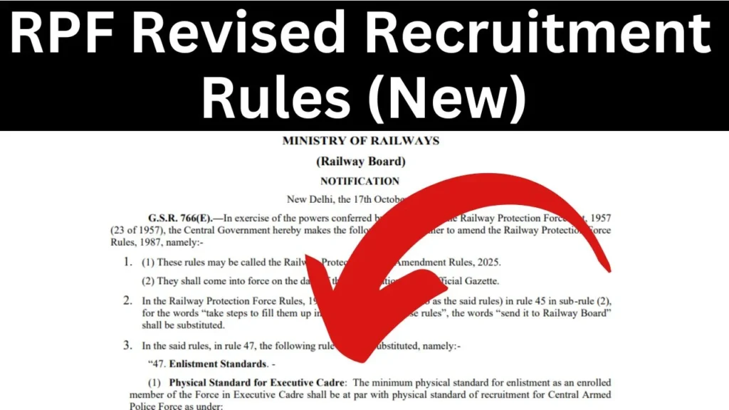 RPF Revised Recruitment Rules (New)