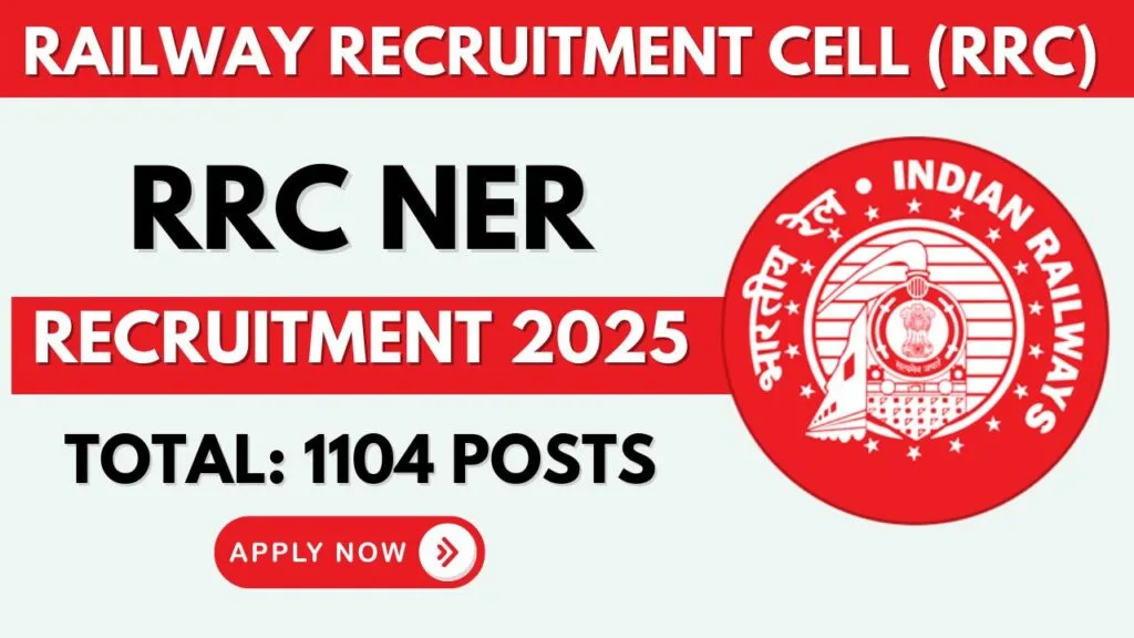 RAILWAY RECRUITMENT CELL (RRC) RRC NER RECRUITMENT 2025 TOTAL: 1104 POSTS APPLY NOW