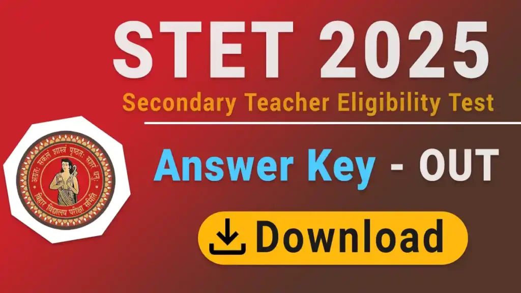 STET 2025 Secondary Teacher Eligibility Test Answer Key - OUT