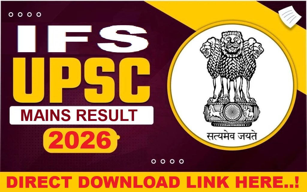 IFS UPSC MAINS RESULT 2026