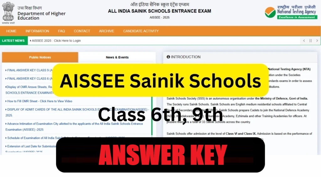 AISSEE Sainik Schools