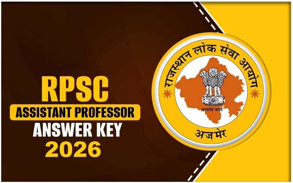 RPSC ASSISTANT PROFESSOR ANSWER KEY 2026