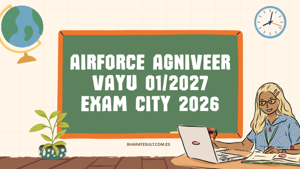 Airforce Agniveer Vayu 012027 Exam City 2026