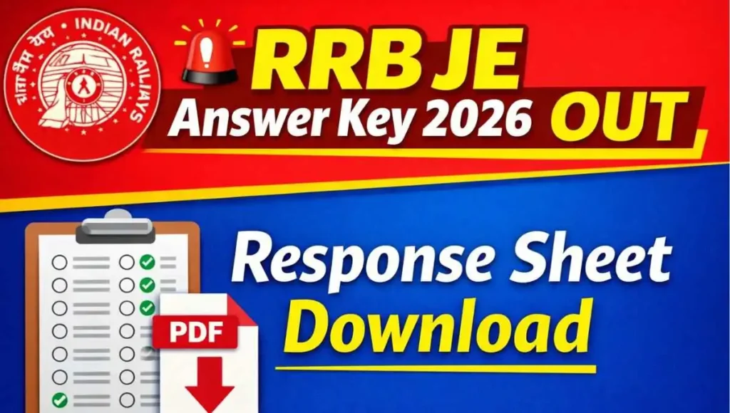 RRB JE Answer Key 2026 OUT