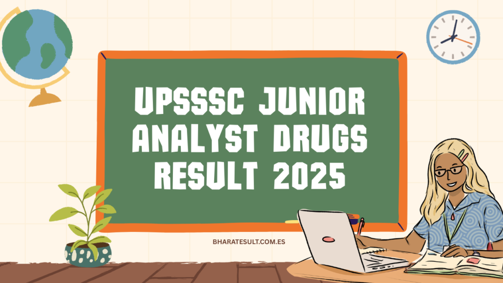 UPSSSC Junior Analyst Drugs Result 2025