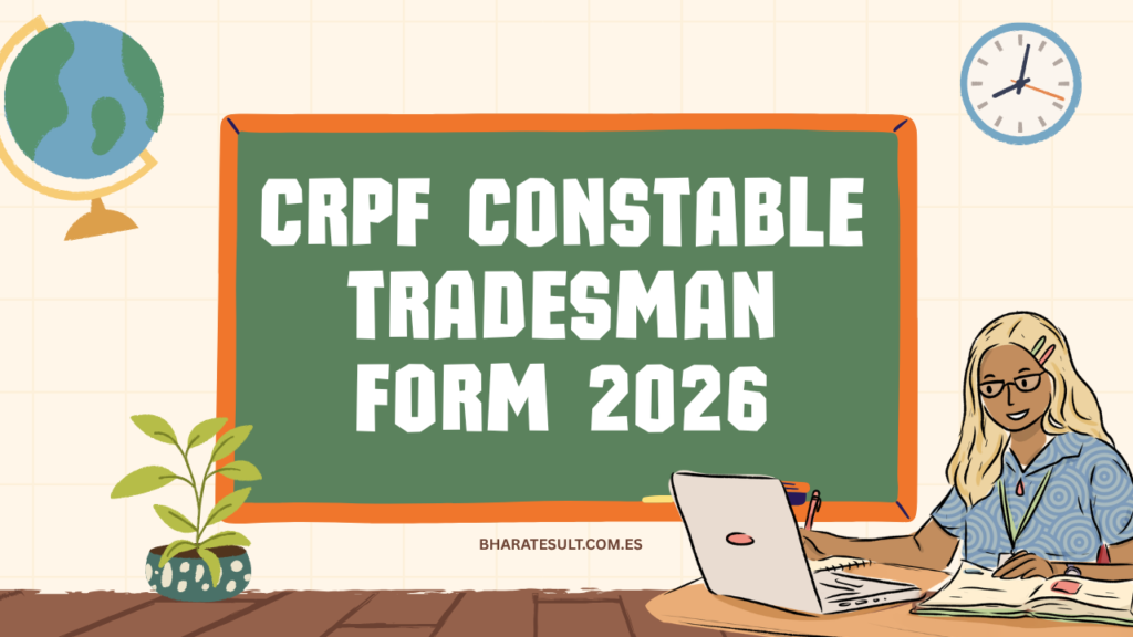 CRPF Constable Tradesman Form 2026