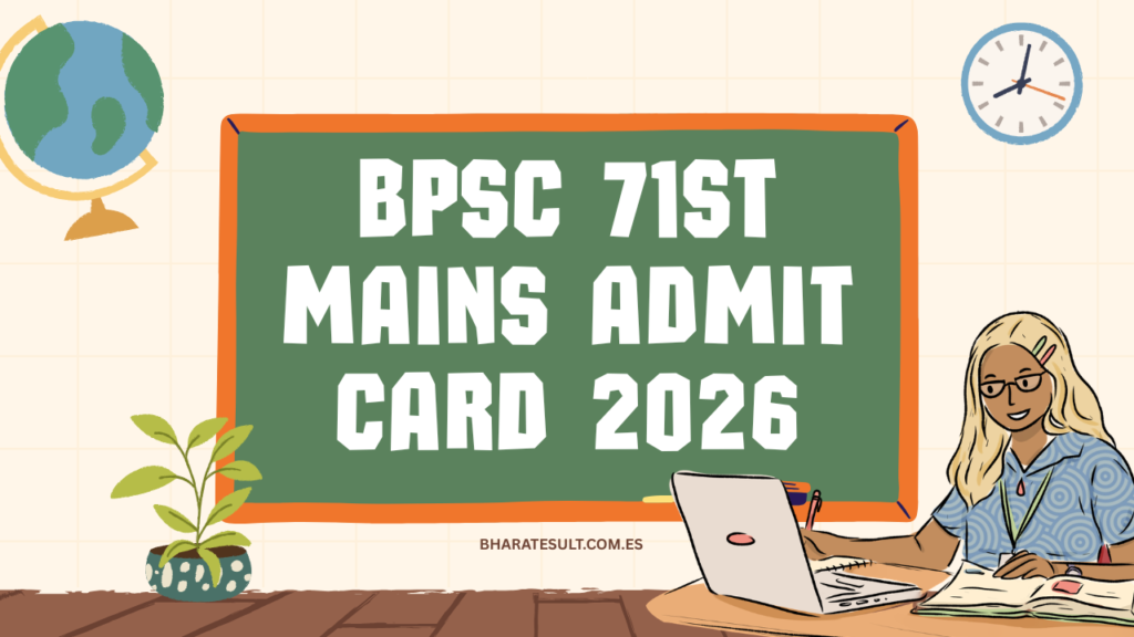 BPSC 71st Mains Admit Card 2026