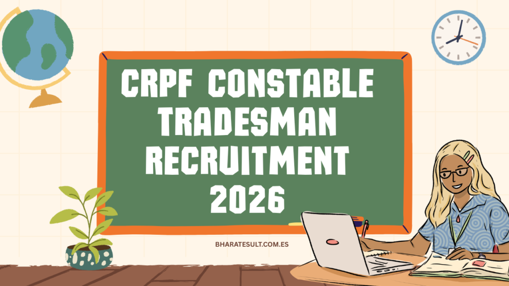 CRPF Constable Tradesman Recruitment 2026