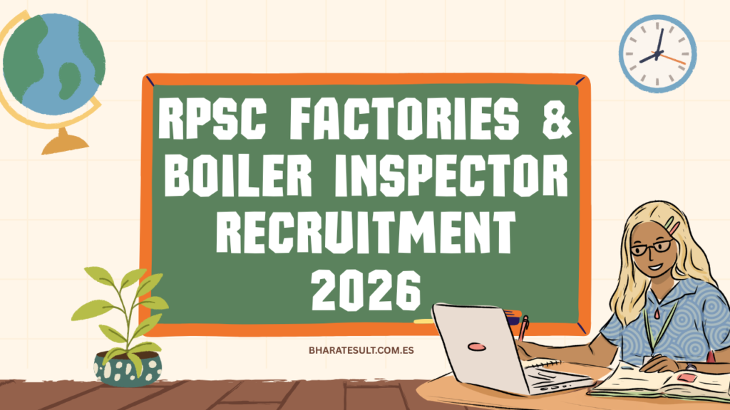 RPSC Factories & Boiler Inspector Recruitment 2026