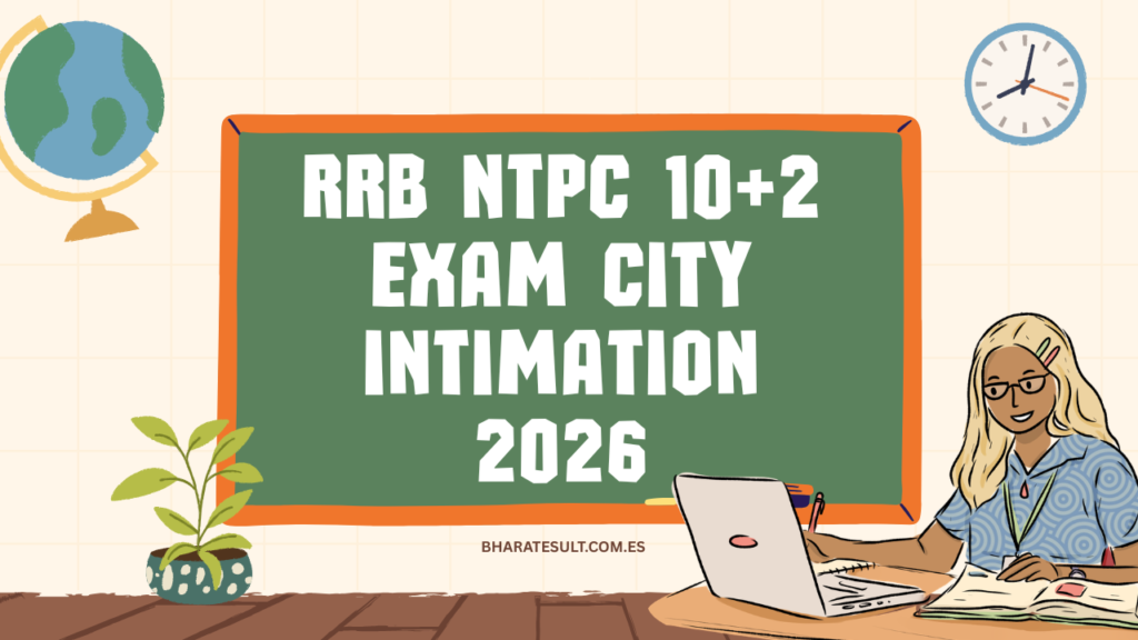 RRB NTPC 10+2 Exam City Intimation 2026