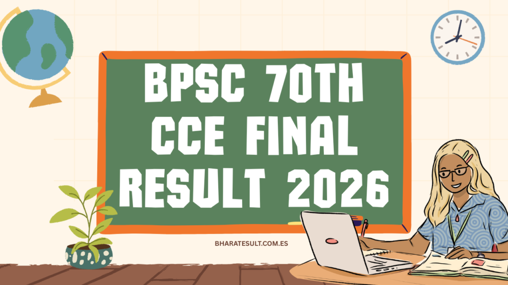 BPSC 70th CCE Final Result 2026