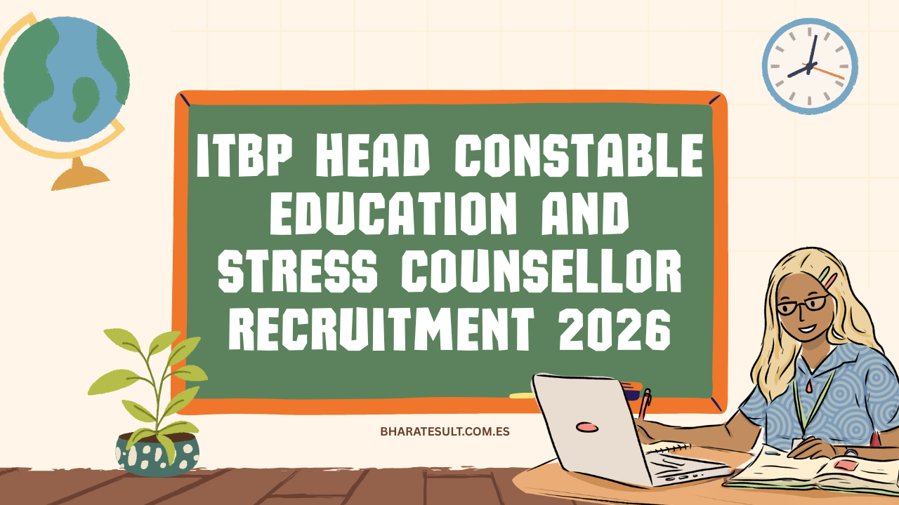 ITBP Head Constable Education and Stress Counsellor Recruitment 2026