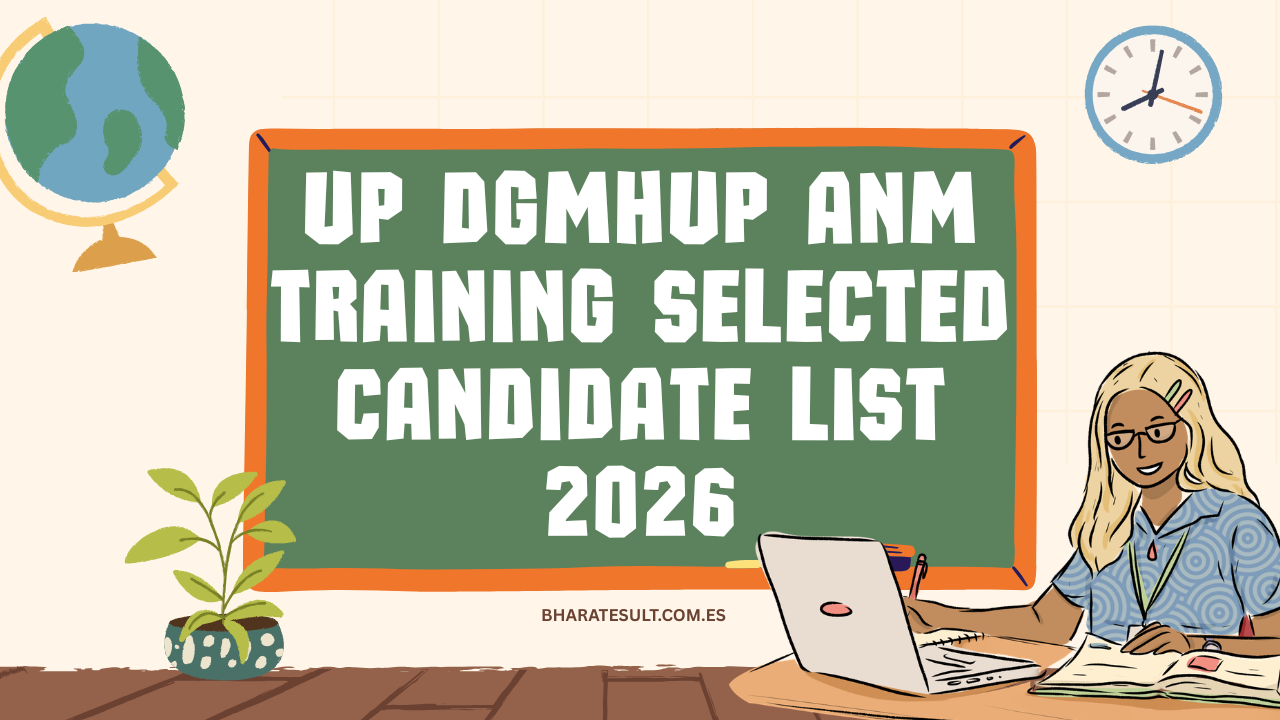 UP DGMHUP ANM Training Selected Candidate List 2026