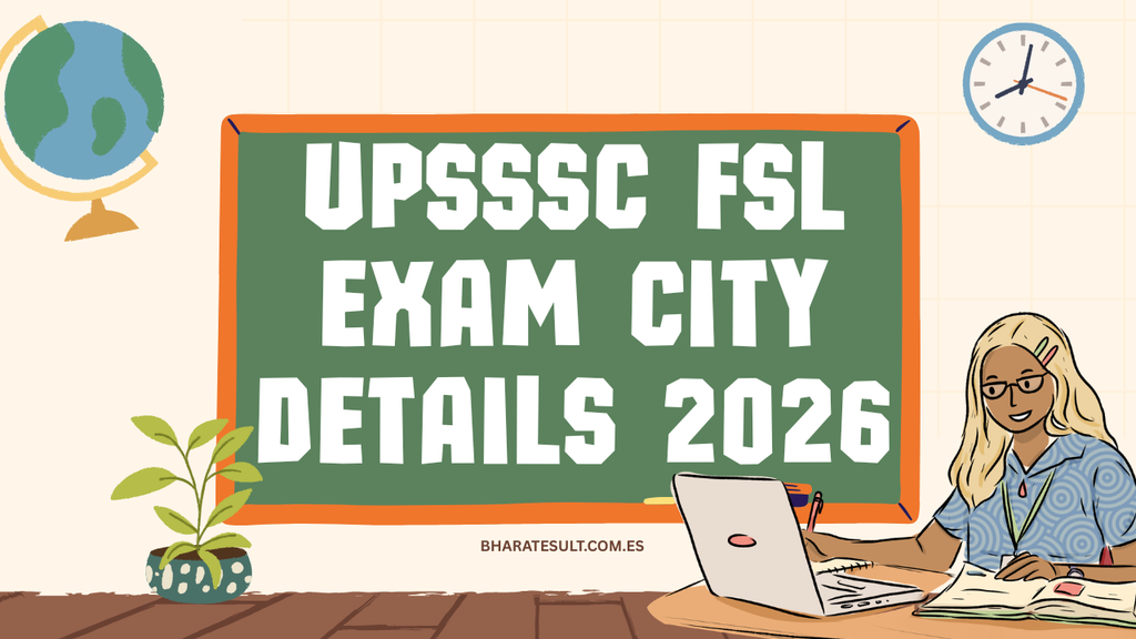 UPSSSC FSL Exam City Details 2026